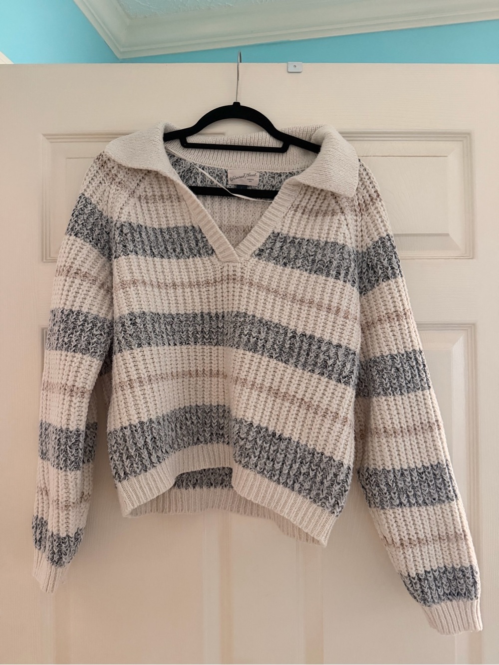 Universal Thread Long Sleeve Polo Collar Pullover Sweater